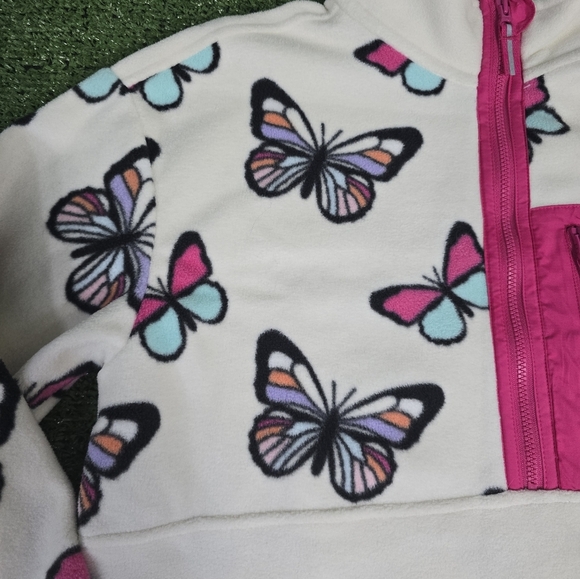 MEMBERS MARK | GIRLS HALF ZIP WILD BUTTERFLIES SUPER SOFT FLEECE PULLOVE… - Picture 8 of 16